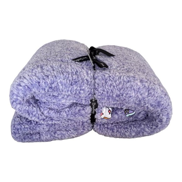 Vera Bradley Maddalena Paisley Fluffy Fleece Throw Blanket - Picture 4 of 5